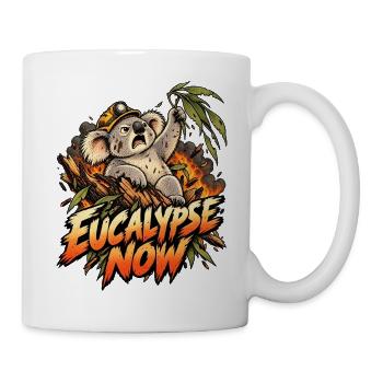 Koala Eukalyptus Apokalyptus Retro Tier Wortspiel Humor - Tasse - Weiß - Rechts