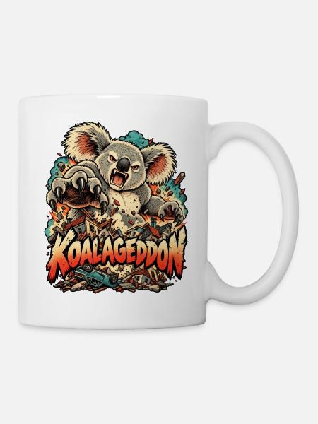 Riesige Koala-Kaiju-Haus Chaos-Tierkunst - Tasse - Weiß