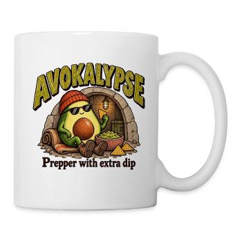 Avocado Apocalypse Prepper Guacamole Food Art - Tasse - Weiß - Rechts