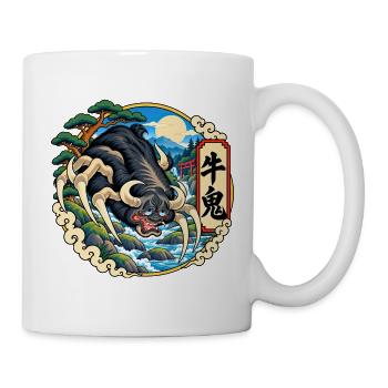 Ushi-Oni als japanischer Rinderdämon - Tasse - Weiß - Rechts