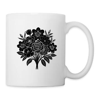 Blumenstrauß - Tasse - Weiß - Rechts