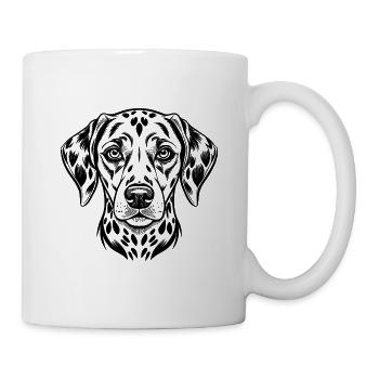 Dalmatinerkopf - Tasse - Weiß - Rechts