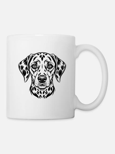 Dalmatinerkopf - Tasse - Weiß