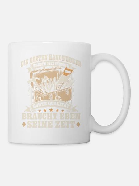 Handwerker 1982 Jahrgang geboren Geburtstag - Tasse - Weiß