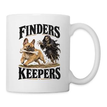  Finders Keepers Französische Bulldogge Mit - Tasse - Weiß - Rechts