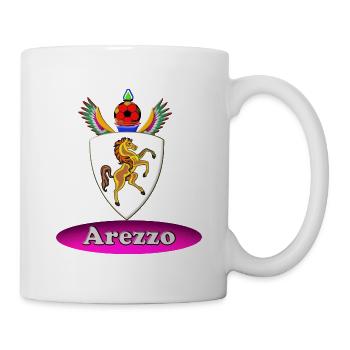Arezzo-Pferdewappen – Majestätischer Hengst Heraldic Em - Tasse - Weiß - Rechts