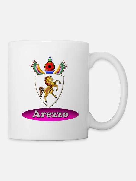 Arezzo-Pferdewappen – Majestätischer Hengst Heraldic Em - Tasse - Weiß