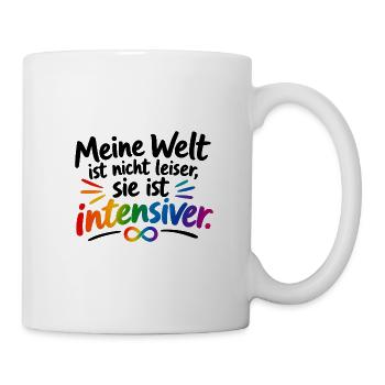 Intensiver Regenbogen Infinity - Tasse - Weiß - Rechts