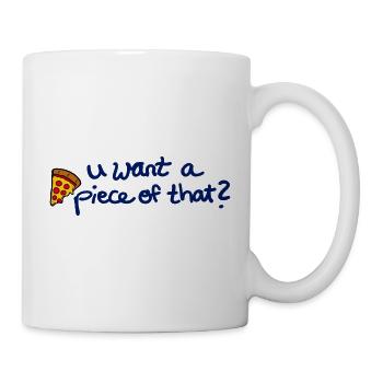 Lustiges Pizza Design für Pizza Lover - Tasse - Weiß - Rechts