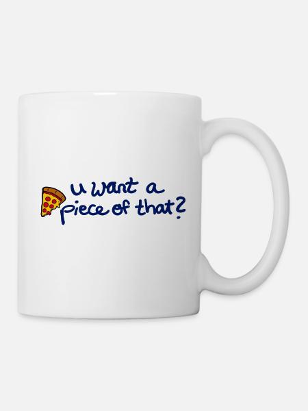 Lustiges Pizza Design für Pizza Lover - Tasse - Weiß