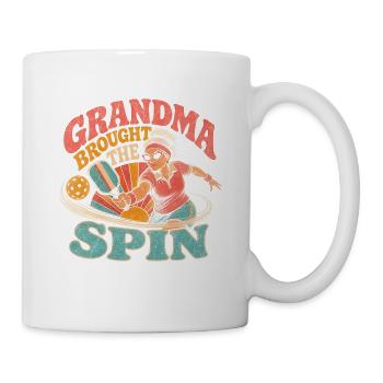 Pickleball Oma Retro Spin Humor - Tasse - Weiß - Rechts