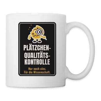 Plätzchen-Qualitätskontrolle - Tasse - Weiß - Rechts