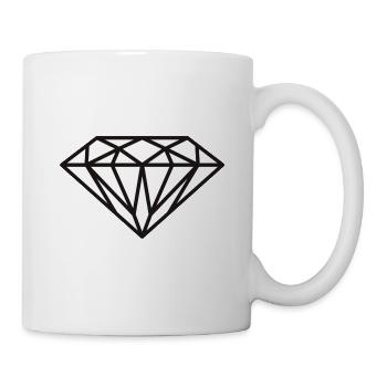 Diamond Funny Geschenk-T-Shirt - Tasse - Weiß - Rechts