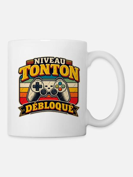 Onkel-Level freigeschaltetes Gamer-Geschenk für Onkel - Tasse - Weiß