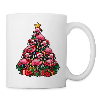 Flamingo Weihnachtsbaum - Tasse - Weiß - Rechts