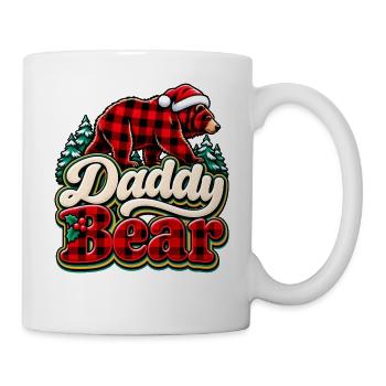 Daddy Bear Plaid Christmas - Tasse - Weiß - Rechts