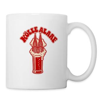Kölle Alaaf Dom Kölsch Karneval Retro - Tasse - Weiß - Rechts