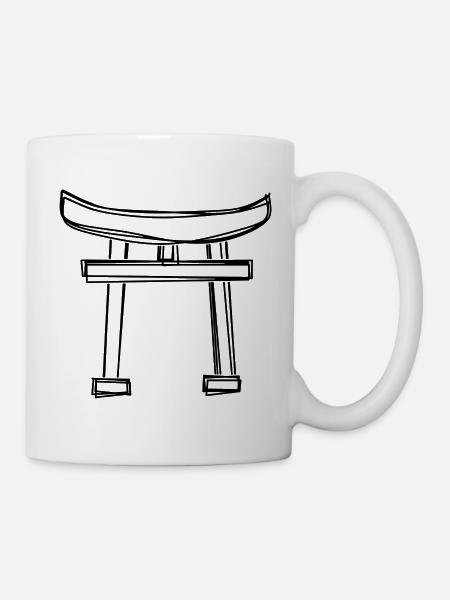 Torii handgezeichnet - Tasse - Weiß