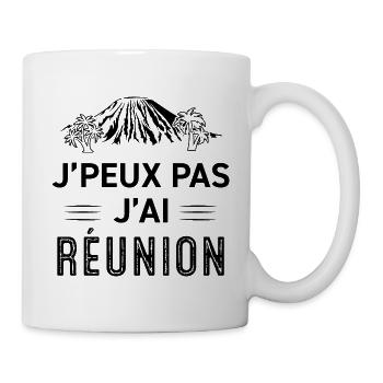 J peut pas j ai reunion t-shirt cadeau humor - Tasse - Weiß - Rechts