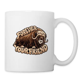 Moschusochse - Tasse - Weiß - Rechts