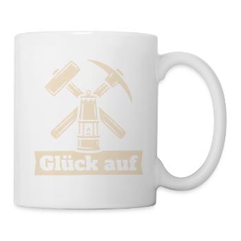 Glück auf Bergbau Erzgebirge - Tasse - Weiß - Rechts
