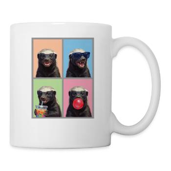 Honey Badger Honigdachs - Tasse - Weiß - Rechts