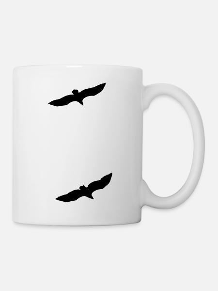 Zwei Adler im Parallelflug - Tasse - Weiß