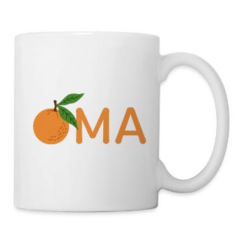 Oma mit Orange – Orange - Tasse - Weiß - Rechts