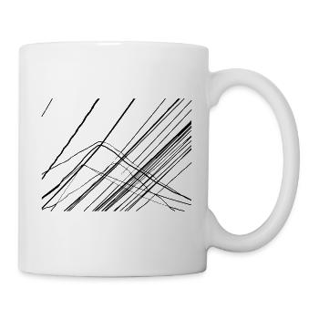 Design Stromkabel parallel und gekreuzt - Tasse - Weiß - Rechts