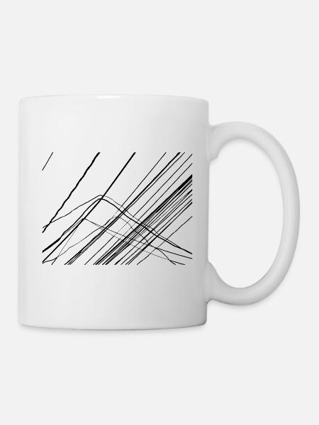 Design Stromkabel parallel und gekreuzt - Tasse - Weiß