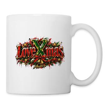 Love Xmas – Christmas Love Streetwear Design - Tasse - Weiß - Rechts