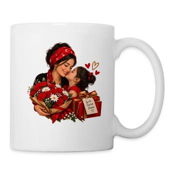 İyi ki Varsın Anne Türkische Mutter Tochter Liebe - Tasse - Weiß - Rechts