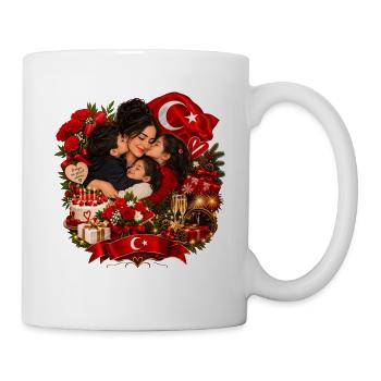 Dünyanin  En Güzel Annesi Türkische Mutter Kinder - Tasse - Weiß - Rechts