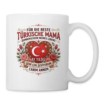 Für Die Beste Türkische Mama Canım Annem Herz - Tasse - Weiß - Rechts