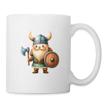 Kleiner Comic Wikinger Niedlich Kinder T-Shirt - Tasse - Weiß - Rechts