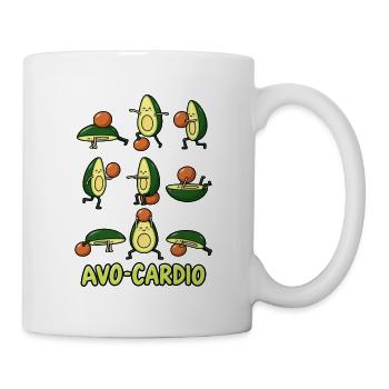 Avo-Cardio – Lustige Avocado Fitness Sport - Tasse - Weiß - Rechts