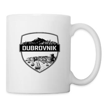 Dubrovnik Kroatien Schildwappen Altstadtgeschenk - Tasse - Weiß - Rechts