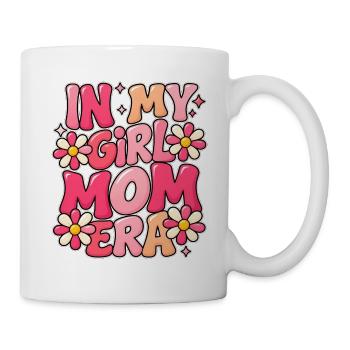 In My Girl Mom Era – Mädchen Mama Retro Blumen - Tasse - Weiß - Rechts
