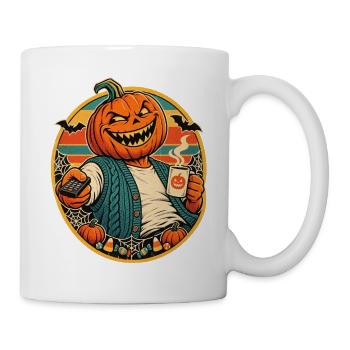 Halloween-Kürbisopa im Ruhestand - Tasse - Weiß - Rechts