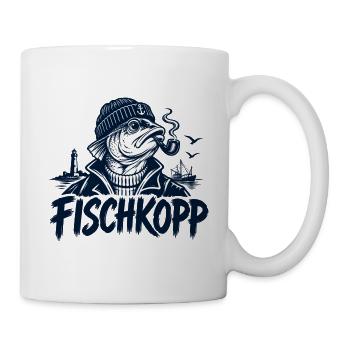 Fischkopp - Fisch - Nordsee - Ostsee - Spruch - Tasse - Weiß - Rechts