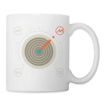 Wellenform-Wahlschalter auf Sägezahn - Tasse - Weiß - Rechts