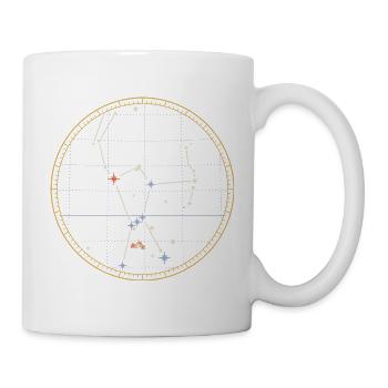 Sternkarte des großen Wintersternbilds - Tasse - Weiß - Rechts