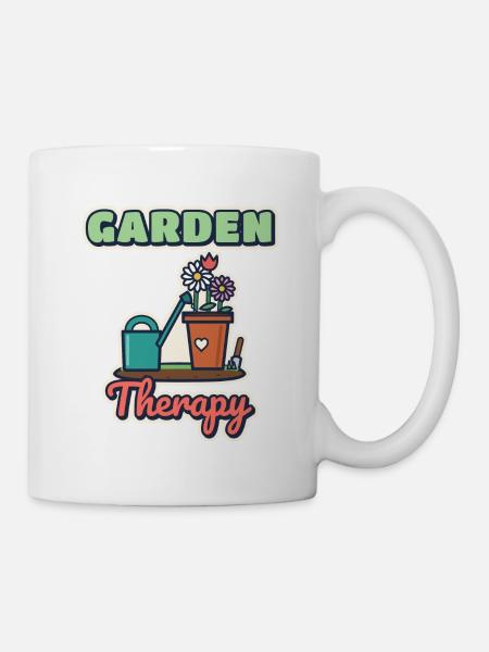 Gartentherapie - Tasse - Weiß