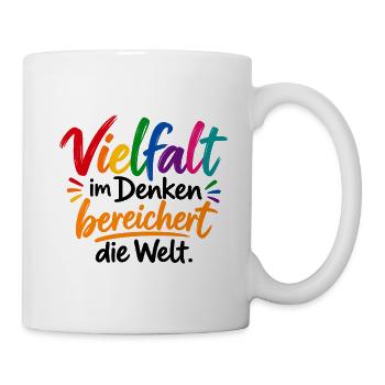 Vielfalt im Denken - Tasse - Weiß - Rechts