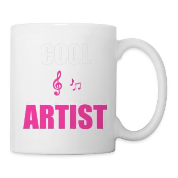 Cooler Künstler-Musik-Tee - Tasse - Weiß - Rechts