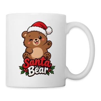 Santa Bear – Niedlicher Weihnachtsbär - Tasse - Weiß - Rechts
