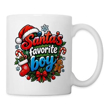 Santa's Lieblingsboy - Tasse - Weiß - Rechts