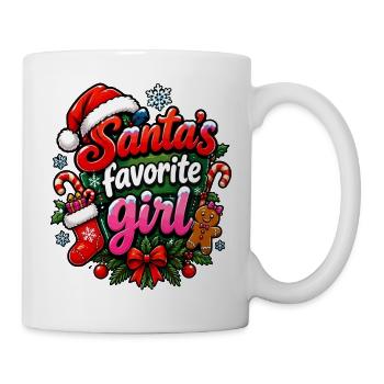 Santa Lieblingsgirl Weihnacht - Tasse - Weiß - Rechts