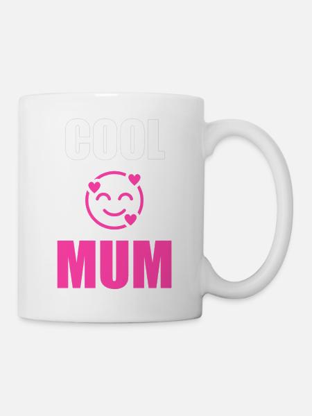 Coole Mama-Emoji-Herzen - Tasse - Weiß