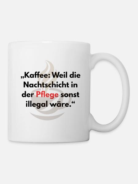 Pflegekräfte & Krankenschwestern Nachtschicht - Tasse - Weiß